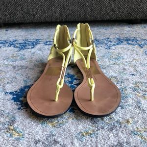Dolce Vita lemon yellow sandals